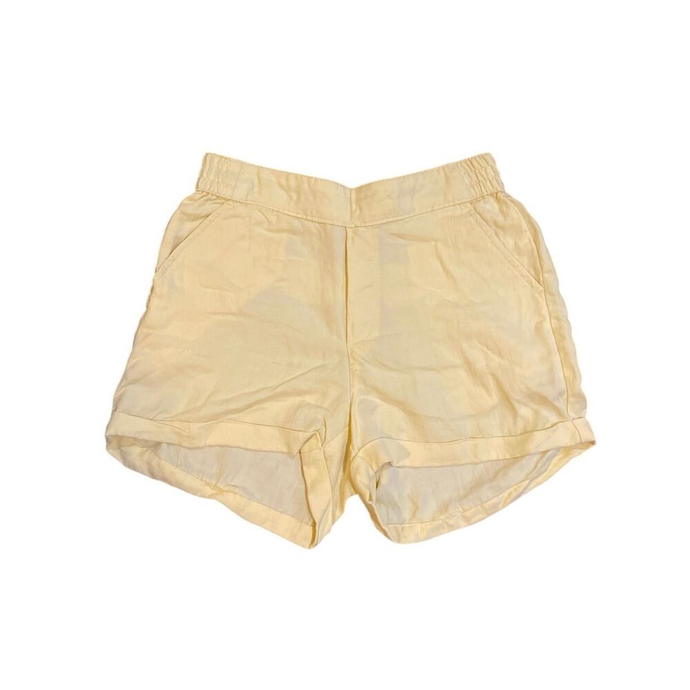 Rachel Zoe High Waisted Butter Yellow Shorts SZ S Lightweight Casual Preppy